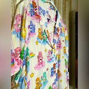 Care bear button up shirt new Xl